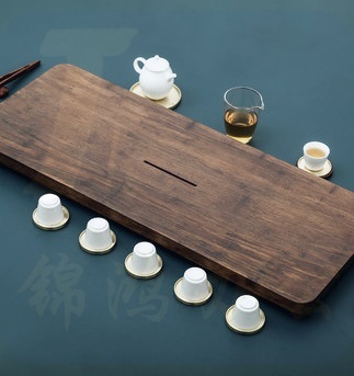 重木茶盘  直排式现代简约减法 大号 排水茶盘