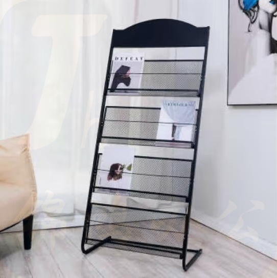 杂志宣传资料展示 收纳落地报纸展示 架  630*360*1480mm 货号：LJ