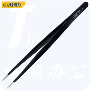 得力 DL396101 手动工具 尖头镊子 小夹子
