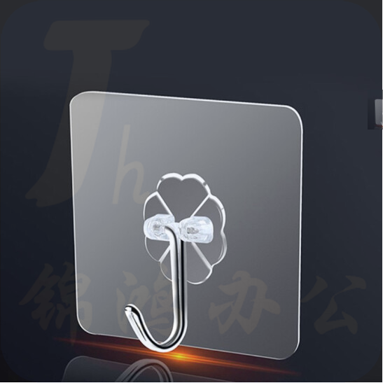 透明粘钩 免打孔强力粘钩 6*6cm 20只/包 单只价格