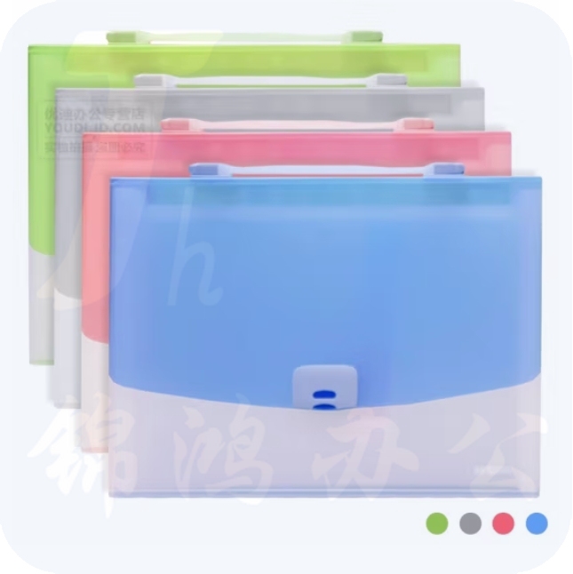 晨光（M&G）A4透明风琴包12格资料包文件包颜色随机 AWT90961