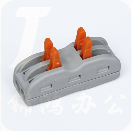 快速接线端子   按压式分线器  二进二出  SPL-2  50只/包 货号：JC