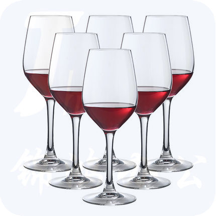 水晶红酒杯 高脚杯  葡萄酒杯  450ml*6个