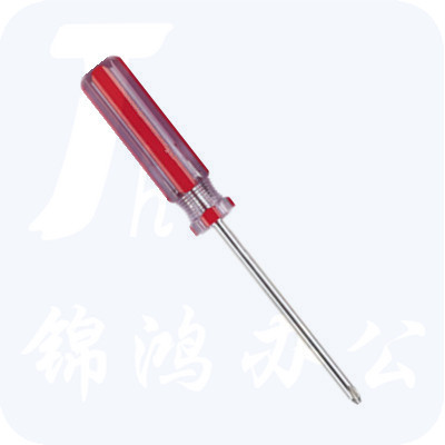 巨联 十字5*100 601系列双色彩条螺丝批水晶透明手柄螺丝刀改锥带磁螺丝刀规格 十字5*100