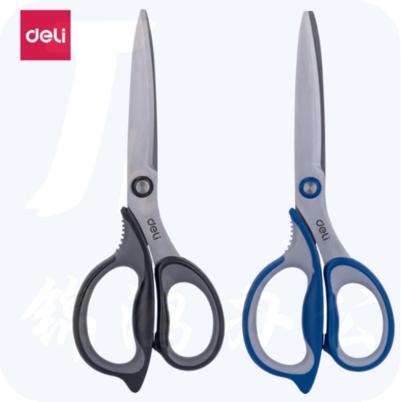得力（deli）170mm不锈钢剪刀手工剪刀多功能剪刀弧形刀刃 77759
