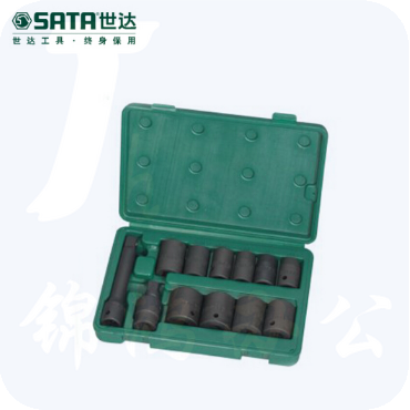 世达（SATA）12件12.5MM系列英制风动套筒组套 货号09008