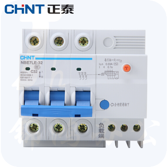 正泰  小型断路器NXBLE-32 3P32A漏电断路器