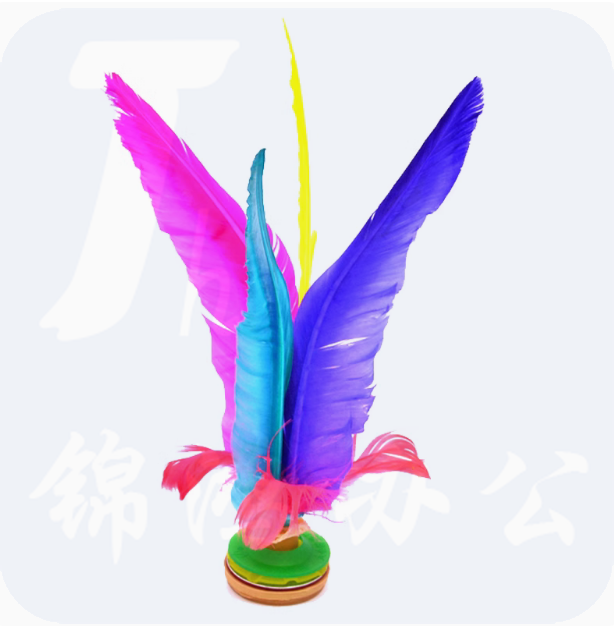 新健牌  XJ2008彩色鹅毛毽子  毽球比赛大花毽 货号：LJ