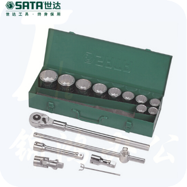 世达（SATA）15件19MM系列12角套筒组套 货号09015