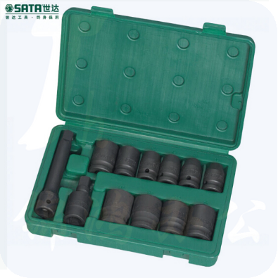世达（SATA）12件12.5MM系列风动套筒组套 货号09009