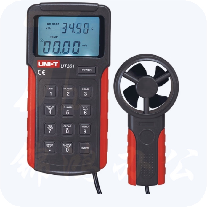 优利德 UT361 风速仪 风速计高精度数字风速计 测风仪 风温风湿度测量仪