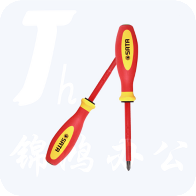 世达双色柄十字绝缘螺丝批#2x100MM	61213