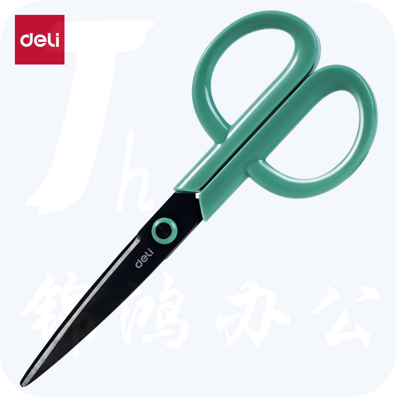 得力(deli)175mm东方文彩剪刀 办公生活家用剪子 手工剪纸刀 办公用品 绿色DF301