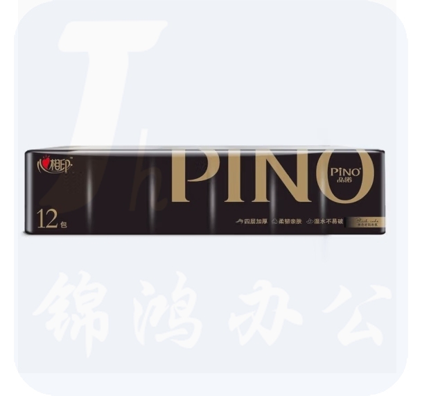 心相印  品诺黑白系列手帕纸4层8张12包装（C2210） 4层8张12包装 货号：LJ