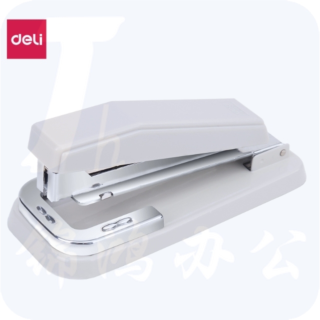 得力(deli)12#旋转式订书机/订书器20页 中缝订书机 灰色0414