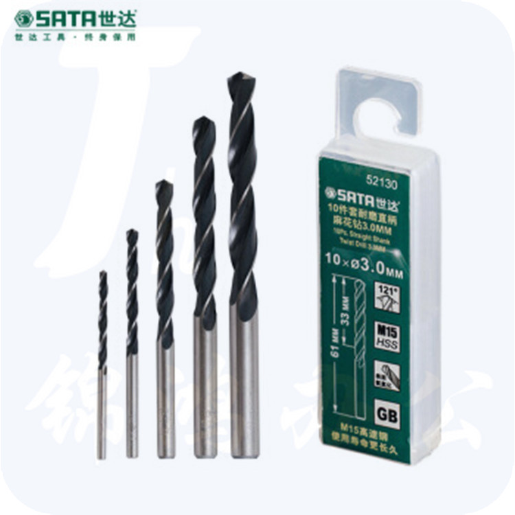世达（SATA）	10件套耐磨直柄麻花钻3.5MM	52135