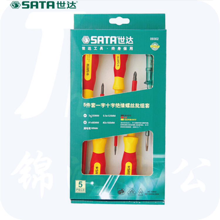 世达（SATA)   09302	5件VDE绝缘螺丝批组套