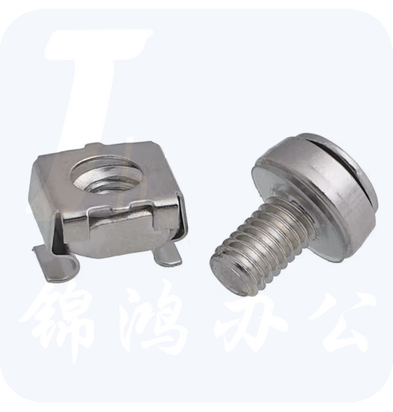 十字螺丝 卡扣螺帽 机柜螺丝卡扣螺母 M5*16