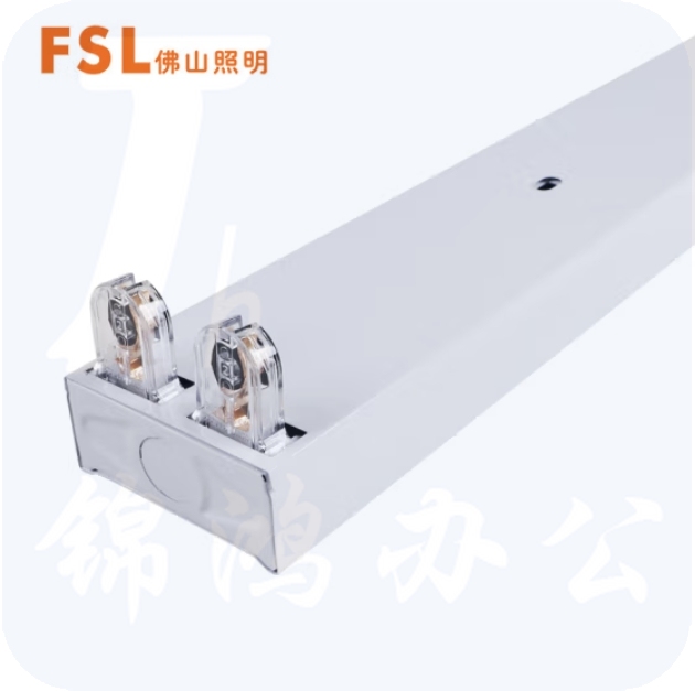 佛山（FSL）T8双管平盖支架1.2米 LED日光灯双管平盖双端供电双管平盖空支架（不含灯管）