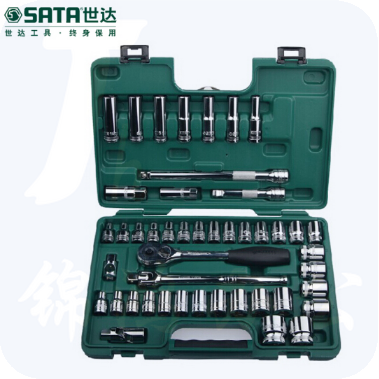 世达（SATA）46件12.5MM系列公英制套筒组套 货号09006