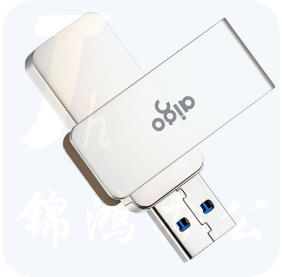 爱国者 64GB USB3.0 U盘 U330金属旋转系列 银色