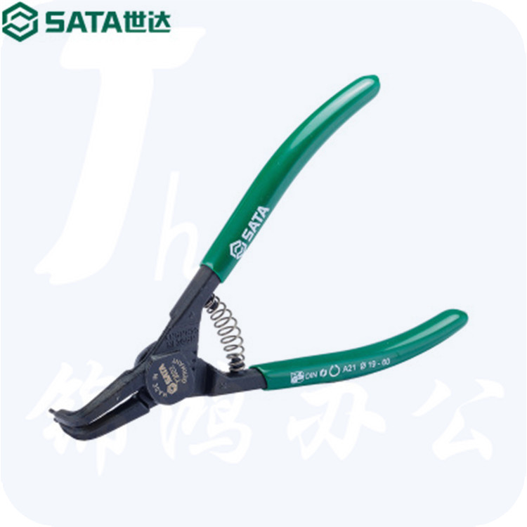 世达（SATA）	G系列德式轴用曲口卡簧钳5" (Ø1.3MM)	73021