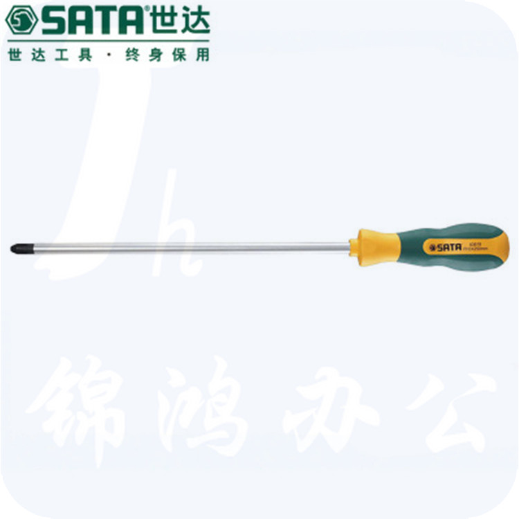 世达（SATA）G系列双色柄十字形螺丝批#2x150MM	63604