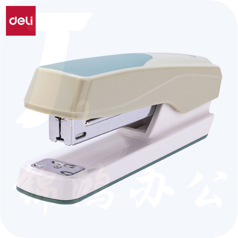 得力（deli）12号订书机加厚20页大号订书器 浅绿【防滑底座 舒适按压】0427