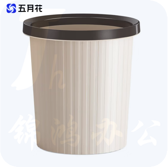 五月花  压圈垃圾桶大号11L  货号：JC