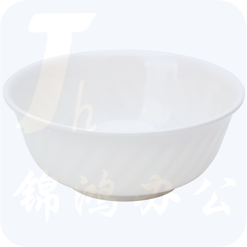 白色密胺碗5寸汤碗仿瓷斜纹碗直径约12.7cm