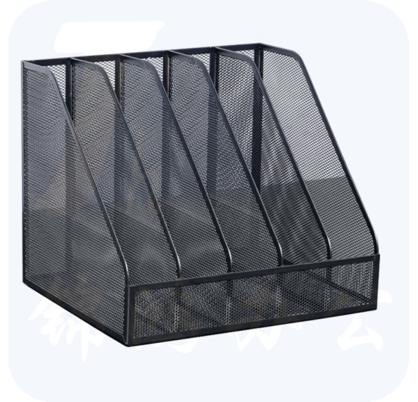 五联镂空金属文件筐 文件栏 资料文件框 五联黑色   货号：WY