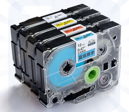 爱墨 适用兄弟标签机PT系列色带 白底黑字 9MM  其他颜色备注