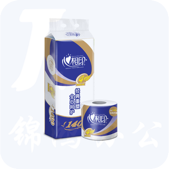 心相印 蓝色特柔卷纸 BT910 4层 140g*10卷 提装