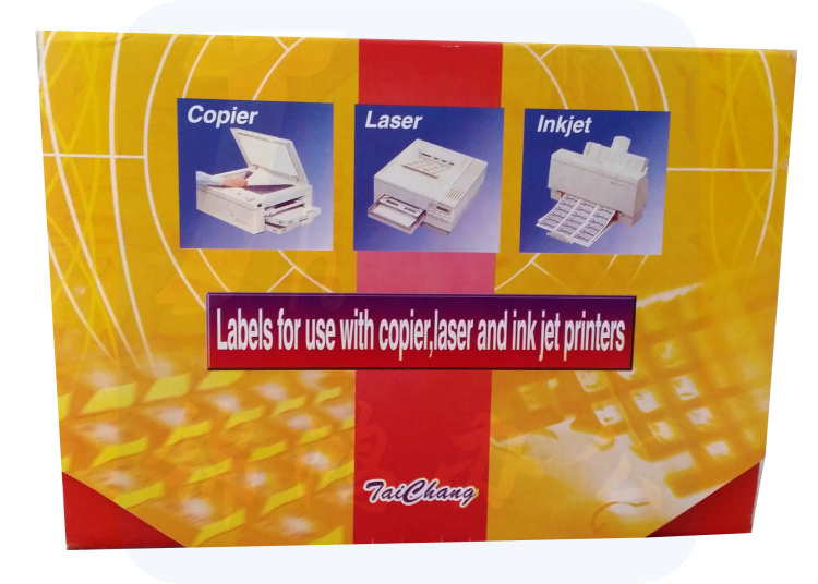 泰昌A4不干胶标签 打印标签纸 100张 分割不干胶  2434  109*99mm  货号：LJ