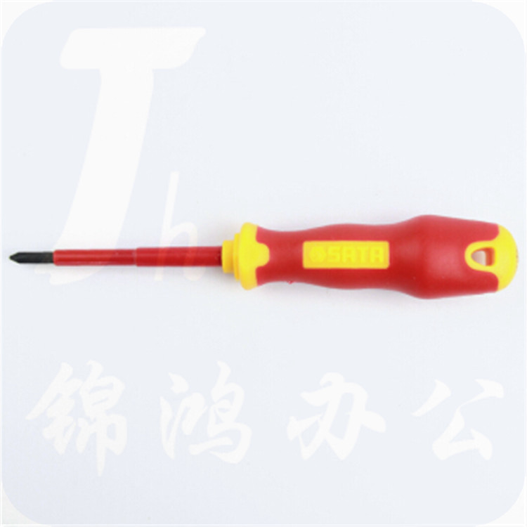 世达（SATA）T系列双色柄十字绝缘螺丝批#0x60MM 61221