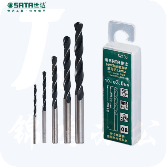 世达（SATA）	10件套耐磨直柄麻花钻2.3MM	52123