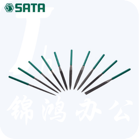 世达（SATA）10件套什锦锉5x180MM/10件套装木工搓刀双纹细齿圆杆锉刀钢锉组合 03803