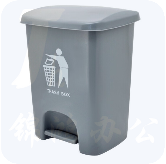 灰色简约脚踏垃圾桶  25L