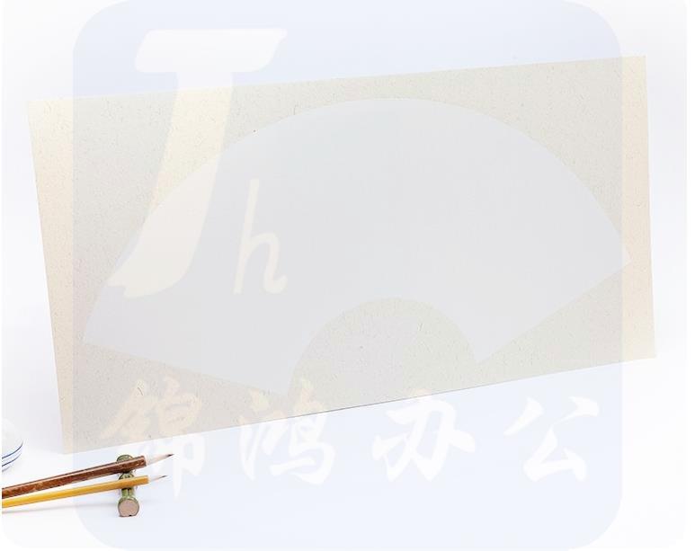 加厚宣纸方形镜面纸 扇形430g 外仿古内白 生宣 33*33cm10张/包
