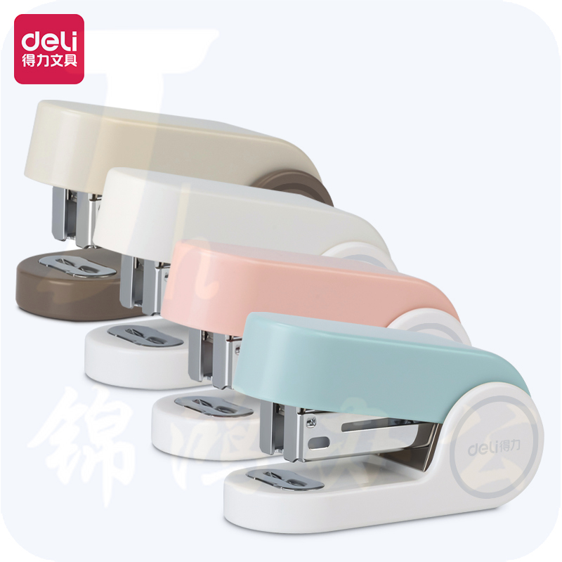 得力(deli) 订书机 可订40页附830枚 马卡龙色订书机/装书器 随机色 TA20