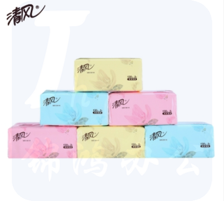  清风 130抽纸巾3层抽取式面巾纸6包/提178×136mm