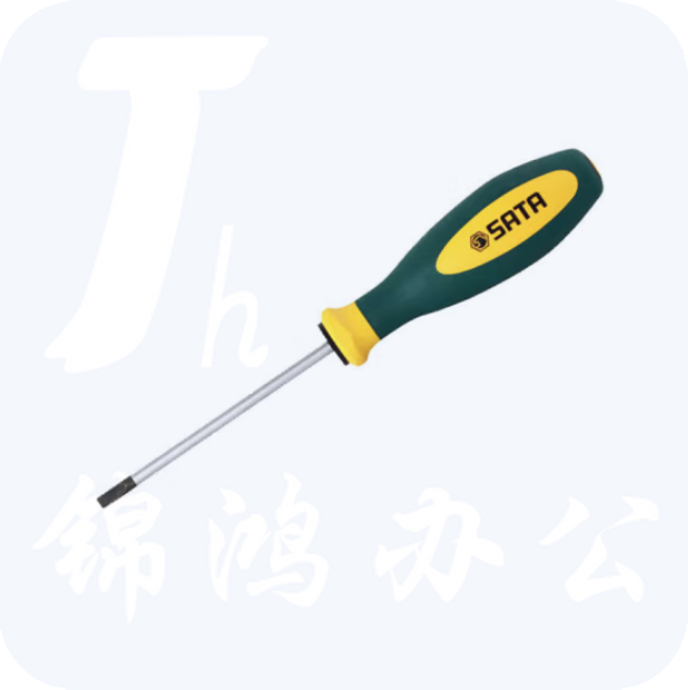 世达 63705双色柄一字形螺丝批6x200MM一字改锥