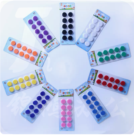 强力磁扣  白板磁铁吸贴  黑板磁铁贴大号3cm   10粒/板  货号：JC