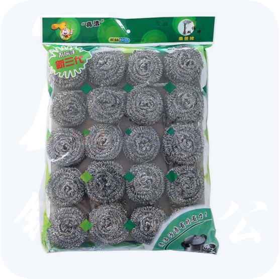 亮洁 不锈钢钢丝球  刷碗球 20个/包