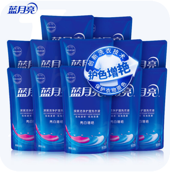 蓝月亮 500g*12袋 洗衣液袋装亮白增艳薰衣草香