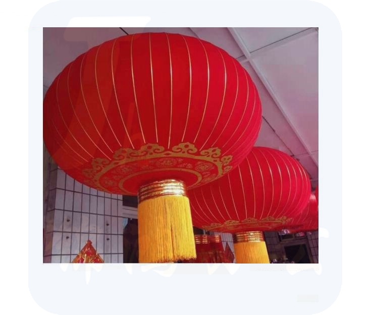 大灯笼欢度国庆中秋  大门口户外 2米铁口绸布 特大号灯笼